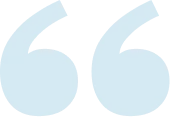 Blue closing quotation marks icon used to represent testimonial or quoted text symbol