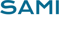 Sami Bazzi name logo with blue Sami text and white Bazzi text on dark background